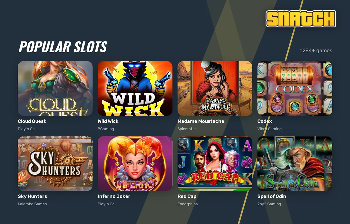 Browse popular slot titles.